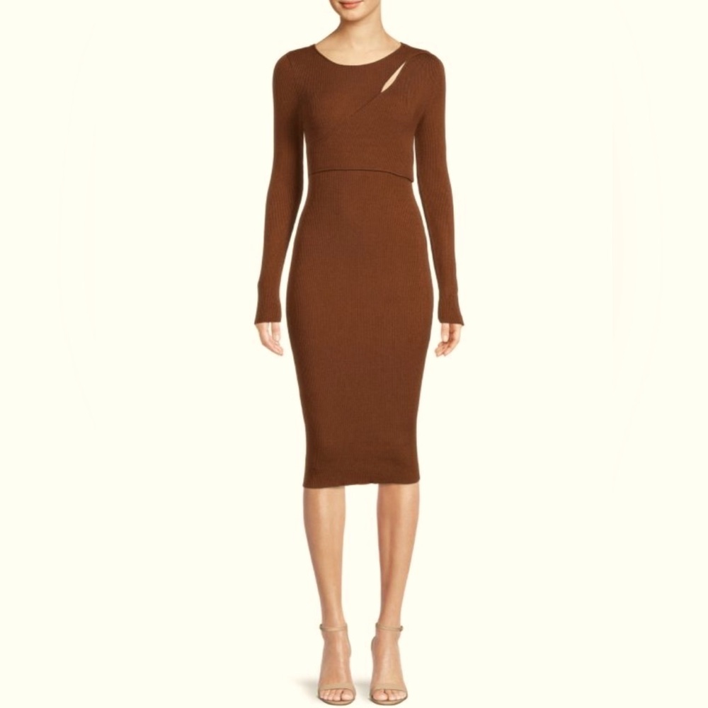 Olive & Oak Cut-Out Body-con Dress - Picture 1 of 9